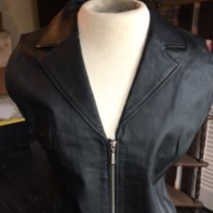 Black Leather Vest